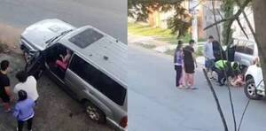 [VIDEO] Ka'ure chocó un auto y a los gritos pidió auxilio para no ser detenida