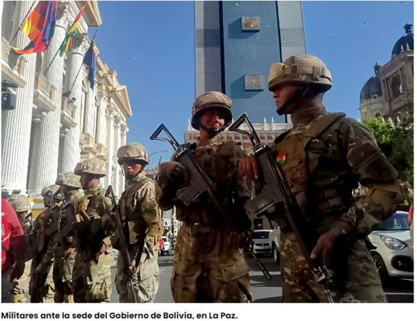 Golpe de Estado en Bolivia: militares armados asaltan la sede del Gobierno