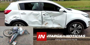MOTOCICLISTA RESULTÓ CON GRAVES LESIONES TRAS COLISIÓN EN ENCARNACIÓN - Itapúa Noticias