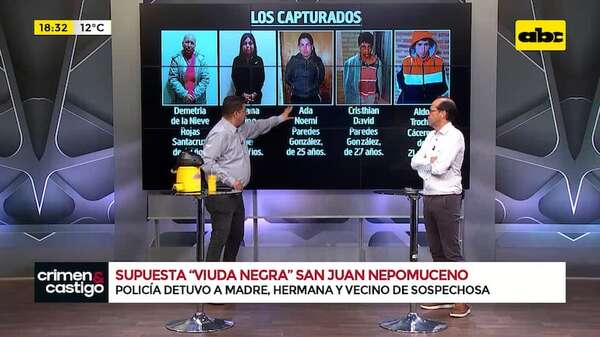 Crimen en San Juan Nepomuceno: detuvieron a la mama, hermana y vecino de la presunta ‘’Viuda Negra’' - Crimen y castigo - ABC Color