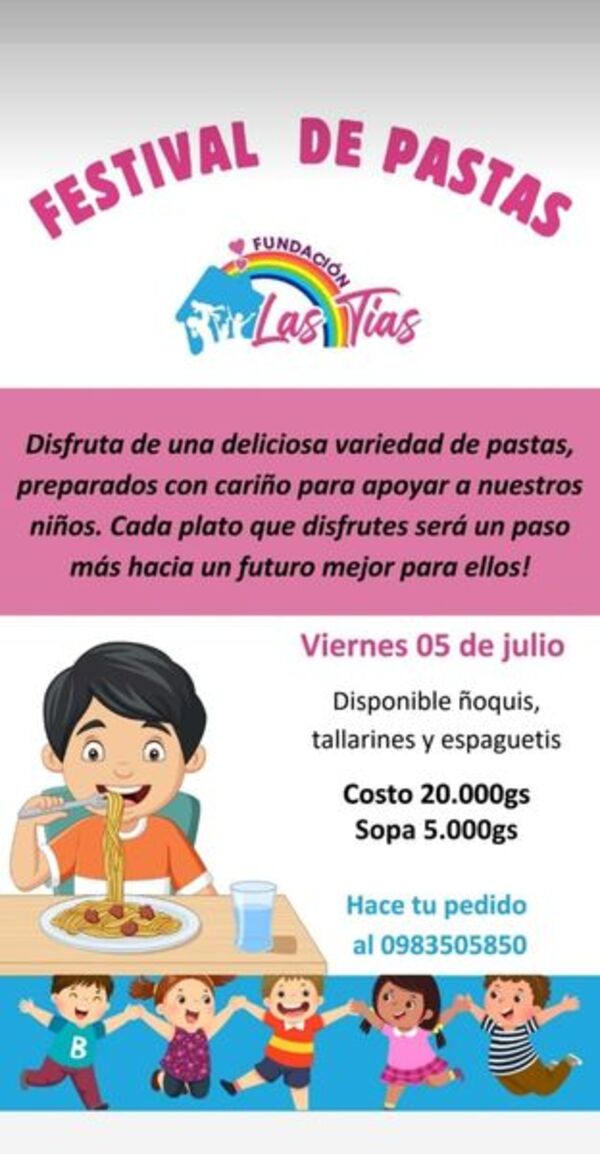 Las Tías prepara festival de pastas para pagar salario de cuidadoras