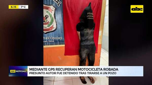 Video: Presunto autor de robo de moto fue detenido tras tirarse en un pozo - ABC Noticias - ABC Color