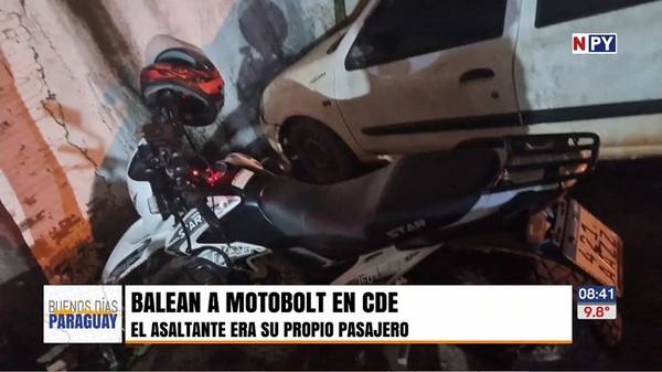 Motobolt fue asaltado y baleado por su pasajero en Ciudad del Este - Noticias Paraguay
