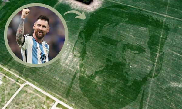 Recuerdan el tributo a Messi en cultivos de maíz de Argentina