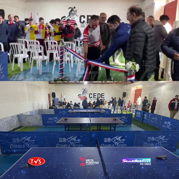 EL CENTRO ENCARNACENO DE DEPORTES (C.E.DE.) INAUGURA NUEVAS INSTALACIONES PARA TENIS DE MESA - TVS