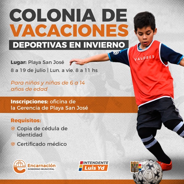 A días del inicio de la colonia de vacaciones deportivas de invierno en Encarnación