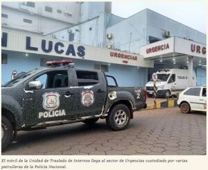 Traslado de Presunto Jefe de Disciplina del PCC a Hospital Bajo Fuerte Custodia