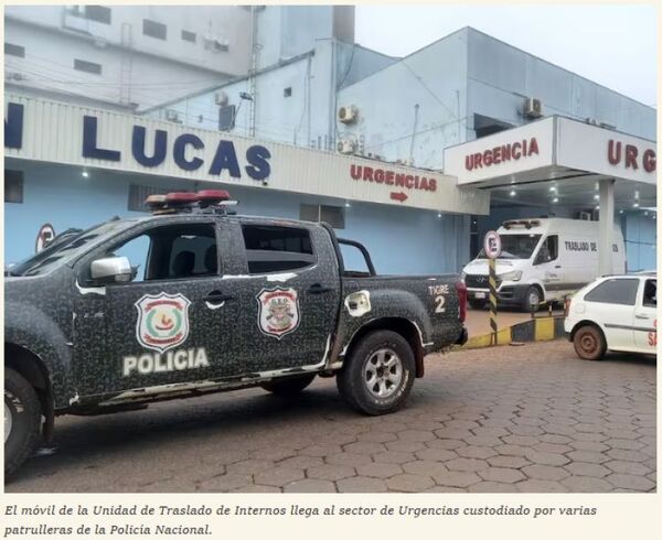 Traslado de Presunto Jefe de Disciplina del PCC a Hospital Bajo Fuerte Custodia