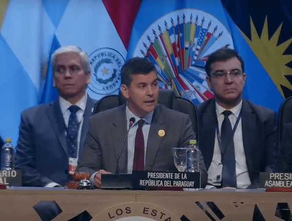 Santiago Peña condena intento de golpe de Estado en Bolivia durante asamblea de la OEA · Radio Monumental 1080 AM