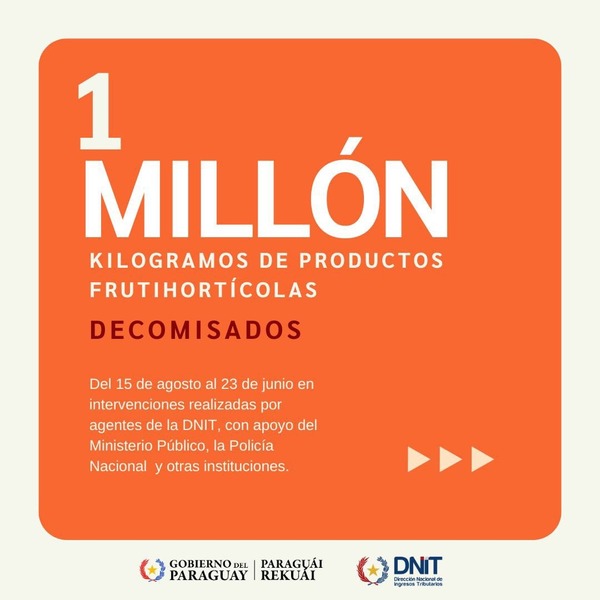 Golpe al contrabando de frutihortícolas fue de U$S 16 millones en 10 meses - ADN Digital