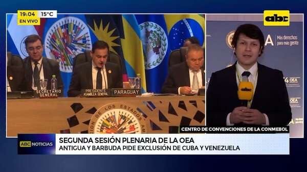 OEA: un país pidió exclusión de Cuba y Venezuela - Bolivia agradece apoyo ante intento de golpe - ABC Noticias - ABC Color