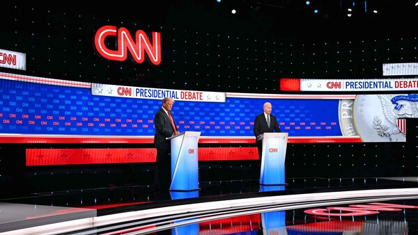 El primer debate presidencial arranca sin apretón de manos entre Biden y Trump
