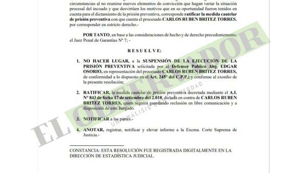 Por elevada expectativa de pena, taxista que habría colaborado con “Cucho” Cabaña seguirá con prisión preventiva
