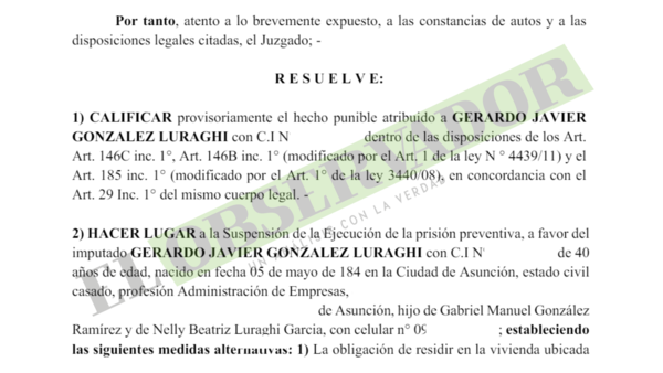 Medidas alternativas para exsubgerente que habría extorsionado a banco con difusión de información sensible