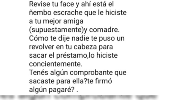 Sacó dos préstamos para su amiga y se quedó con el clavo