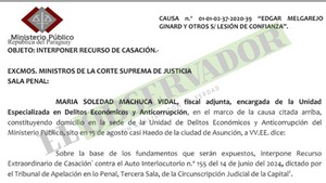 Cámara no puede anular una acusación: Fiscala Adjunta interpone casación contra sobreseimiento en caso Tapabocas de Oro 