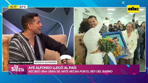 Rey del Barro entregó obra de arte a Aye Alfonso: escultura fue hecha en el momento - Ensiestados - ABC Color