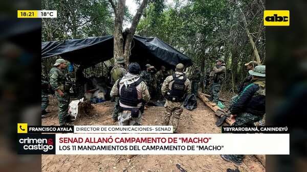 Senad allanó campamento de Macho en Canindeyú: ¿qué incautaron? - Crimen y castigo - ABC Color