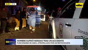 Hombre sufrió heridas tras ser atropellado por motociclista - ABC Noticias - ABC Color