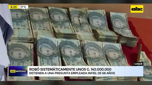 Video: Robó sistemáticamente cerca de G. 140.000.000 - ABC Noticias - ABC Color
