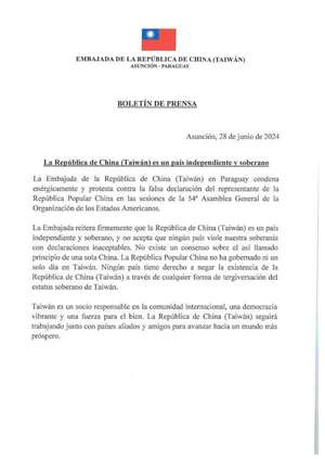 Taiwán reafirma su soberanía e independencia - Nacionales - ABC Color
