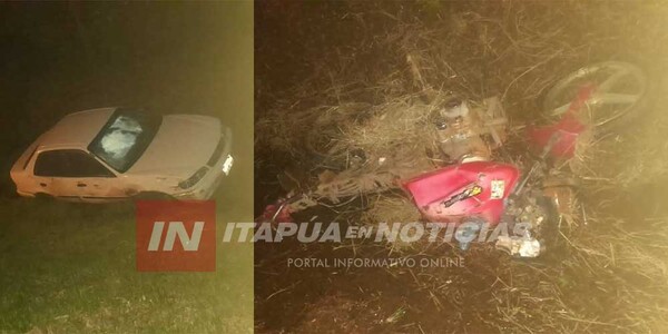 MOTOCICLISTA RESULTÓ HERIDO TRAS COLISIÓN EN CNEL. BOGADO - Itapúa Noticias