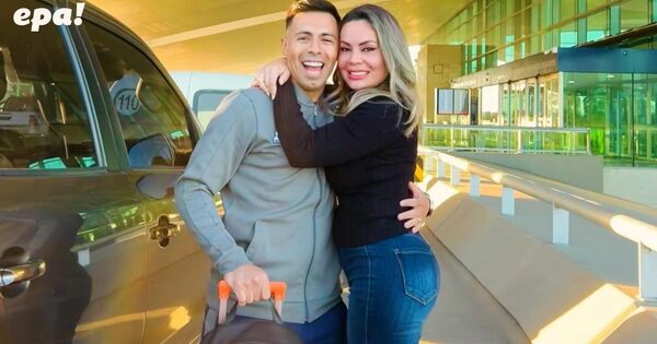 El adiós de Dahiana Bresanovich a Blas Riveros antes de su viaje a Moscú