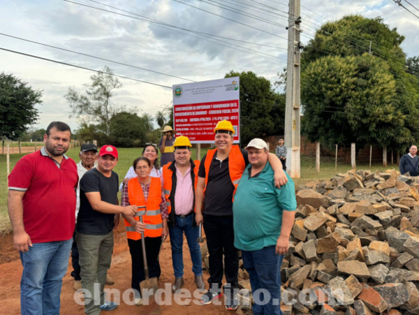 Comprometido con el progreso, gobernador Juancho Acosta inicia trabajos de empedrados en Capitán Bado, Karapaí y Cerro Corá - El Nordestino