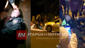 POLICÍA BAJO EFECTOS DE SUSTANCIAS FUE REDUCIDO POR CIVILES EN TRINIDAD  - Itapúa Noticias