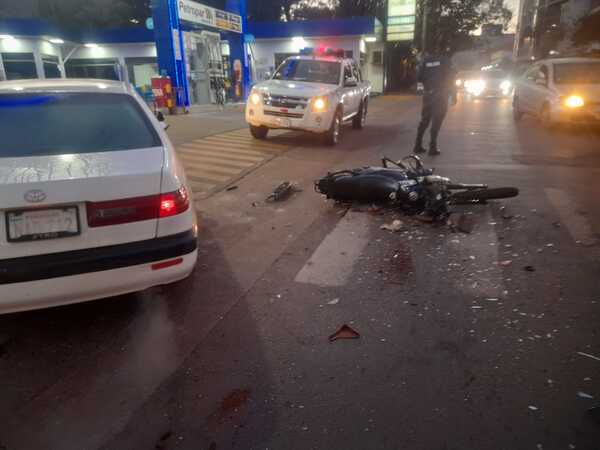Accidente deja a motociclista herido sobre Ruta 14 en Cambyretá
