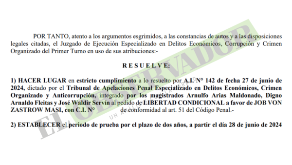 Tras resolución de Cámara, disponen libertad condicional de narcopiloto condenado por el caso A Ultranza