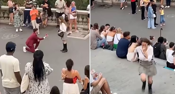 ‘Soldado caído’: Novia huye tras propuesta de matrimonio frente a la Torre Eiffel