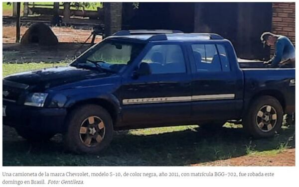 Camioneta con chapa paraguaya es robada de un hospital en Brasil