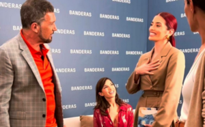 Comunicadora paraguaya se encuentra con Antonio Banderas y le habla en guaraní