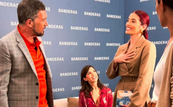 Comunicadora paraguaya se encuentra con Antonio Banderas y le habla en guaraní