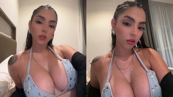 Natty Balbuena presumió su nueva "pechonalidad"