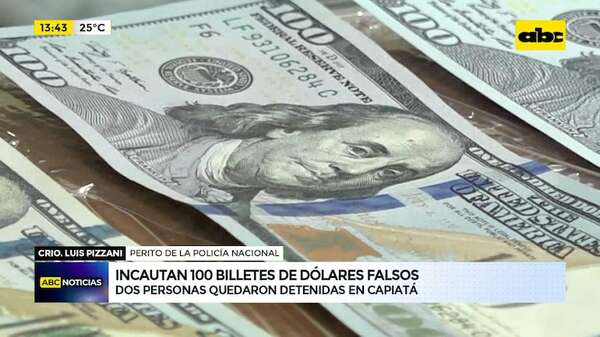 Video: Policía incauta US$ 10.000 falsos en Capiatá - ABC Noticias - ABC Color