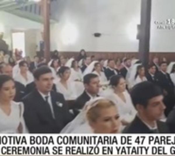 Casi 50 parejas se dieron el sí en boda comunitaria - Paraguay.com