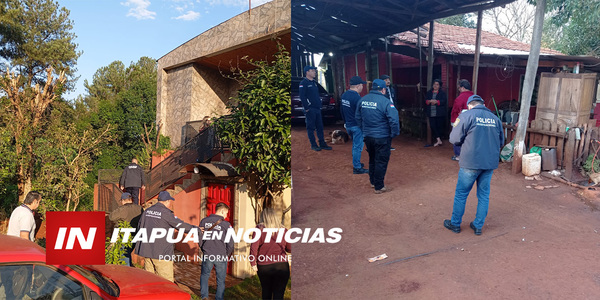 ALLANARON VIVIENDAS EN PROSECUCIÓN A ASESINATO DE HERMANOS JAPONESES - Itapúa Noticias