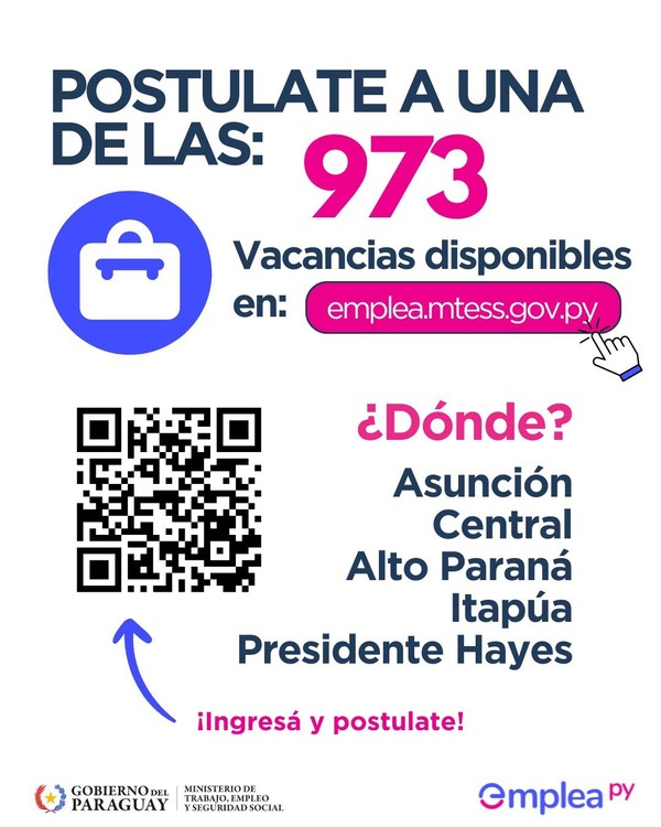 EmpleaPY tiene disponibles más de 900 vacancias laborales - ADN Digital