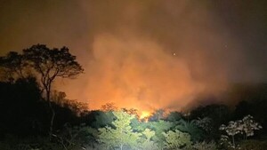 Reportan incendio de gran magnitud en el Parque Nacional Cerro Corá