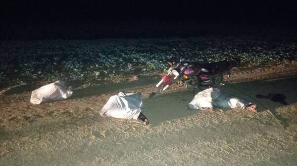 Ni chofer de micro en hora pico se animó a tanto: en moto iban entre 3 con media vaca