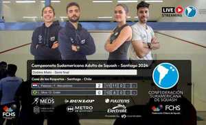 Dúo Palacios-Marcantonio va por título sudamericano de squash en Chile