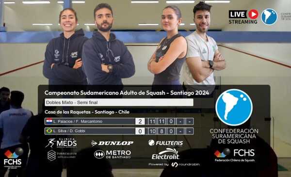 Dúo Palacios-Marcantonio va por título sudamericano de squash en Chile