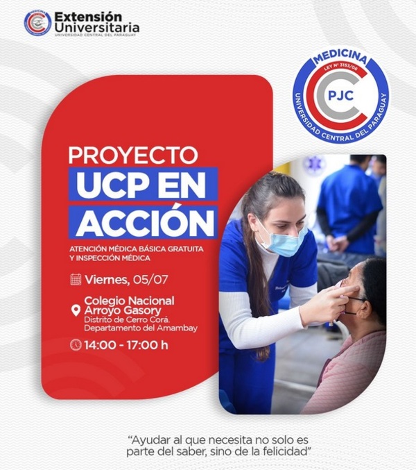 Proyecto “UCP en Acción” llega este viernes (5) a la colonia Gasory - Radio Imperio 106.7 FM