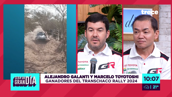 Galanti y Toyotoshi en exclusiva para 'Será Un Gran Día': "Es muy difícil ganar el Transchaco Rally" - trece