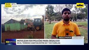 Video: movilizan 500 policías para desalojo en asentamiento de Edelira - ABC Noticias - ABC Color