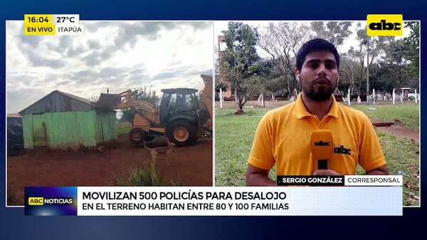 Video: movilizan 500 policías para desalojo en asentamiento de Edelira - ABC Noticias - ABC Color