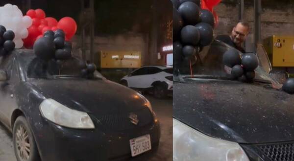 [VIDEO] Jorge Ratti llegó a su auto y se encontró con esta jodita