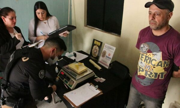 Ex pelotero cae preso con un kilo del “purete”